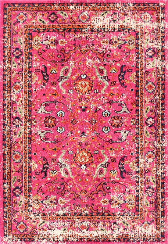 Rosy Floral Rug | Pink