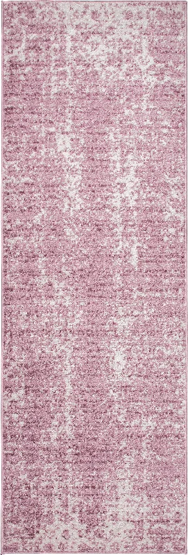 Ruby Distressed Mist Rug | Pink