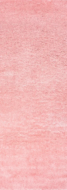 Solid Fluffy Rug | Baby Pink