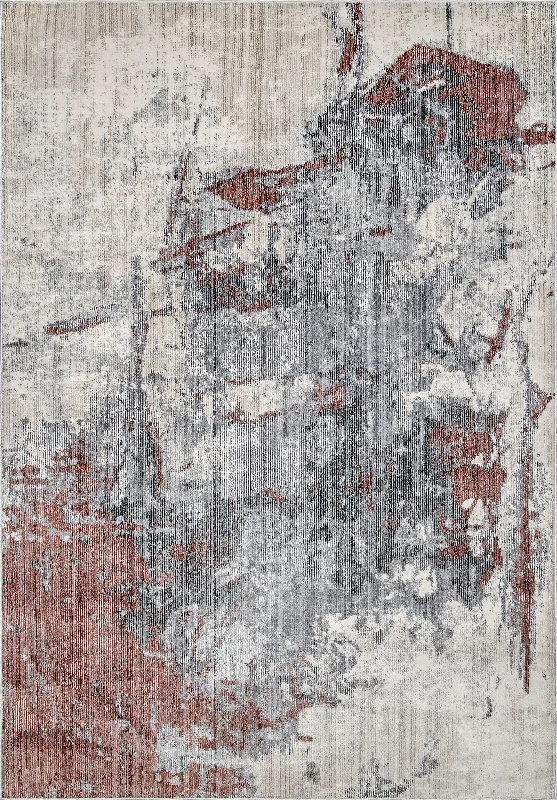 Splattered Abstract Rug | Orange