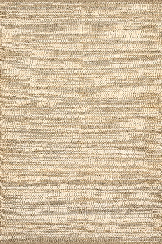 Striped Handwoven Jute Rug | Ivory