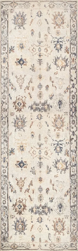 Tribal Mural Washable Rug | Beige