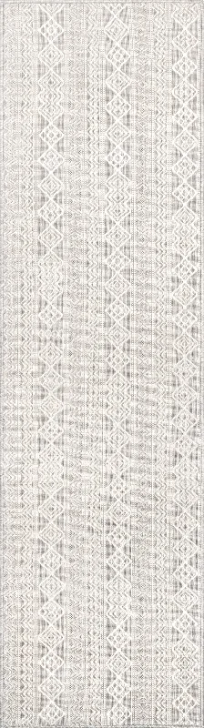 Tribal Striped Indoor/Outdoor Rug | Grey