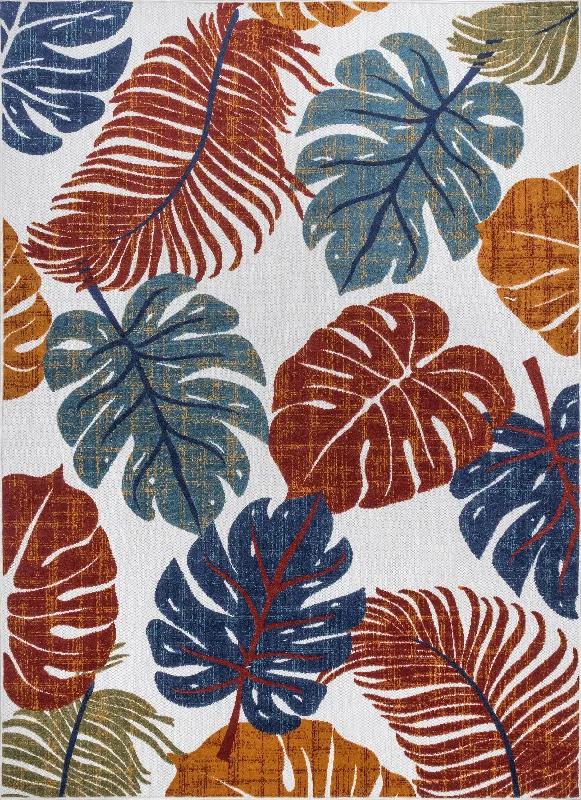 Valentina Leaves Indoor-Outdoor Rug | Multicolor