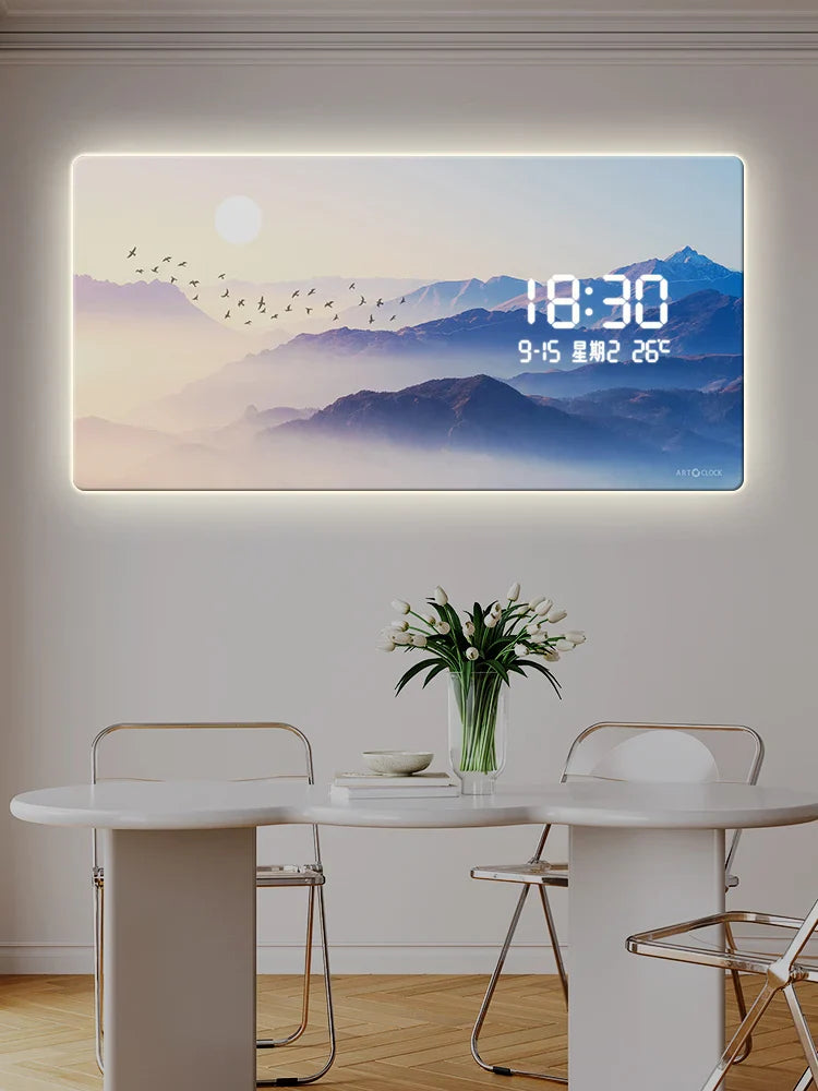 Early Morning Digital LED Wall Clock