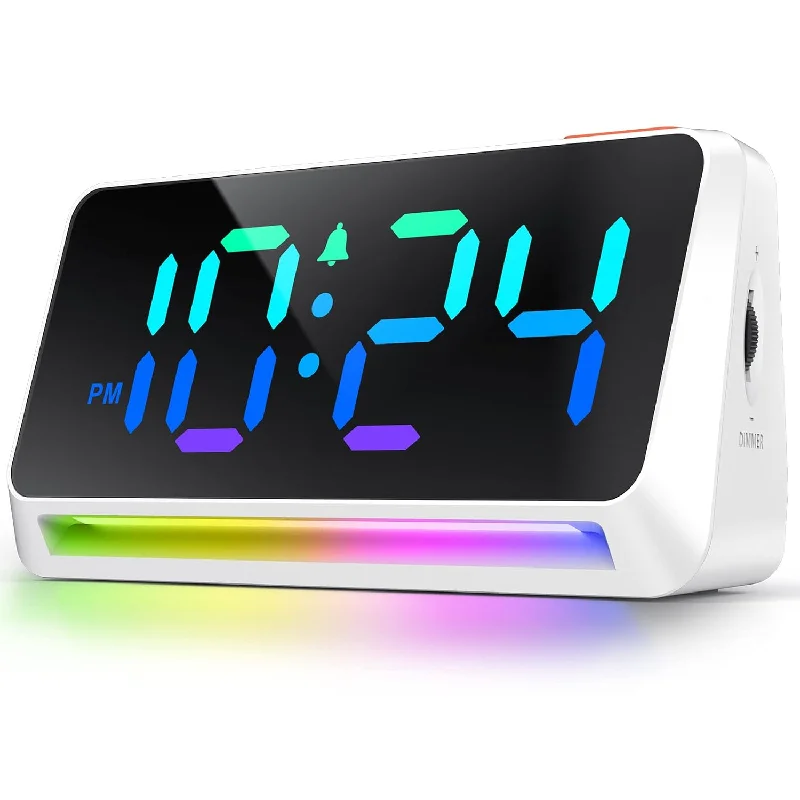 [Rgb] Super Loud Alarm Clock For Bedroom, Heavy Sleepers, Adults | Dynamic Rgb