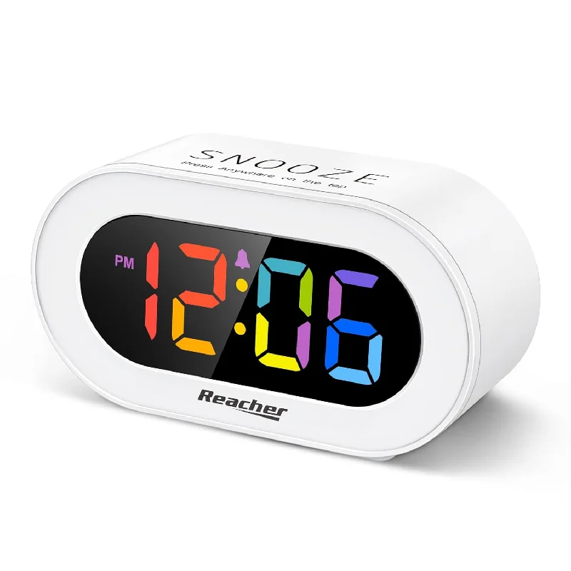 Small Colorful Led Digital Alarm Clock With Snooze, Simple To Operate, Full Ra