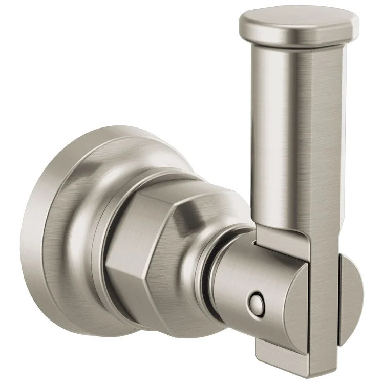 Robe Hook Invari Single Brilliance Luxe Nickel 3-1/8 Inch 2-7/8 Inch Wall Mount Metal