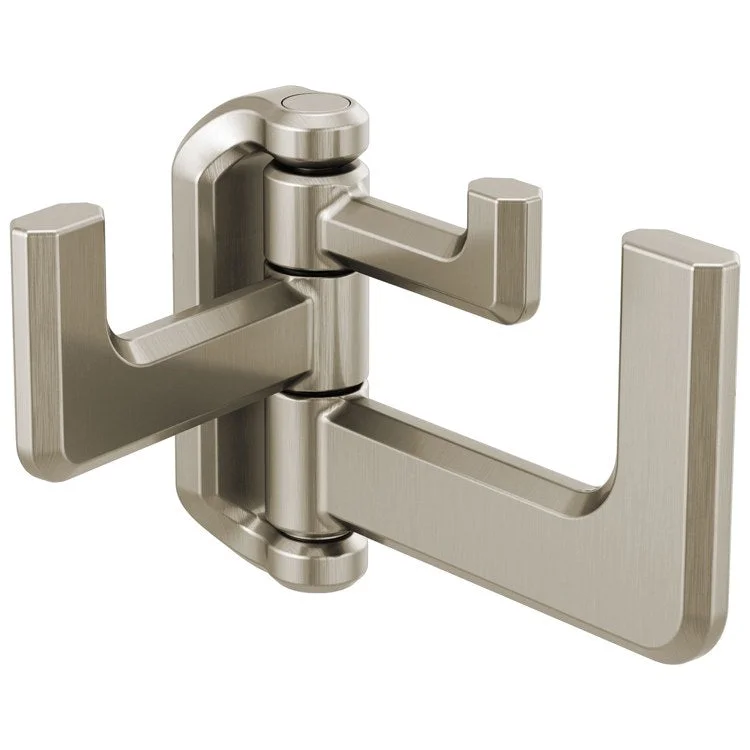 Robe Hook Levoir 3 Hook Brilliance Luxe Nickel 3-1/8 Inch 4-3/8 Inch Wall Mount Zinc