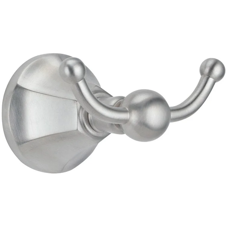 Robe Hook Monterey Double Polished Nickel 2-5/8 Inch Height 3-7/16 Inch Extension from Wall Concealed Brass