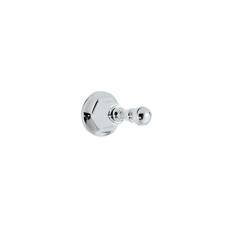 Robe Hook Monterey Single Polished Chrome 2-5/16 Inch Height 3-7/16 Inch Extension from Wall Concealed Brass