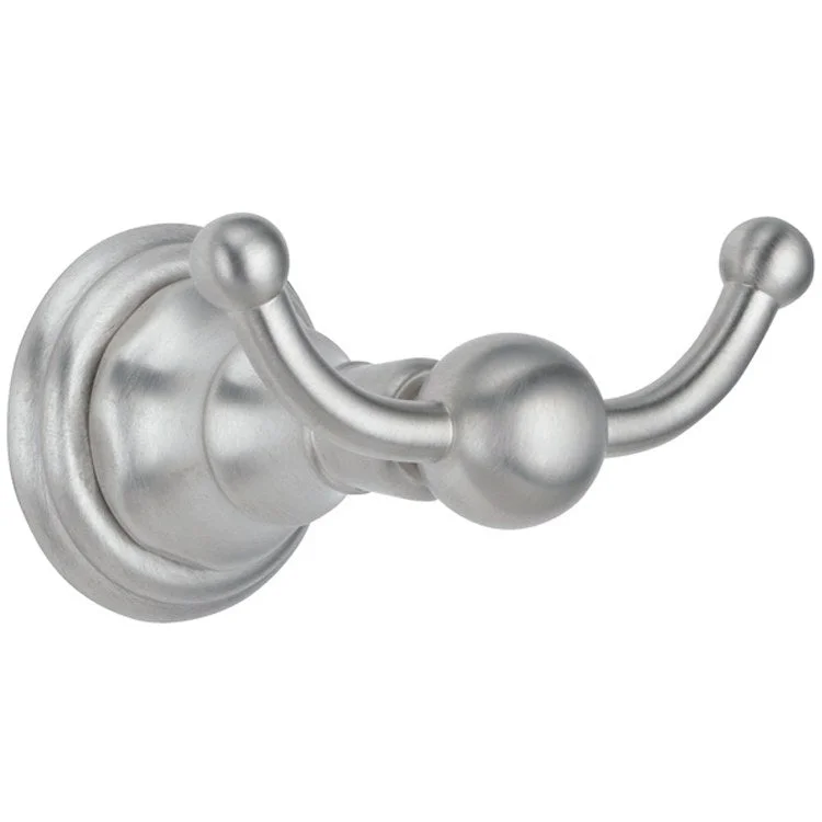 Robe Hook Del Mar Double Satin Nickel 2-7/16 Inch 3-7/16 Inch Concealed Brass