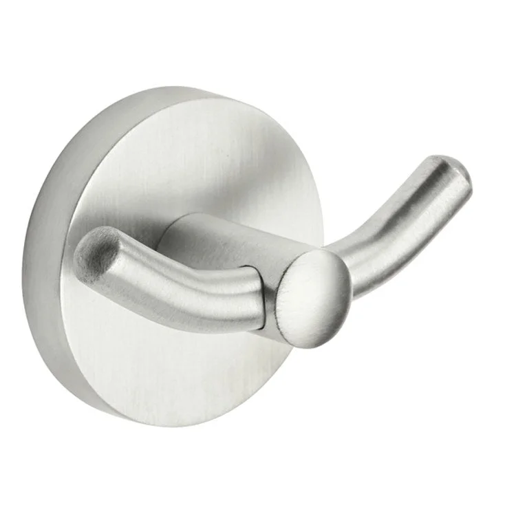 Robe Hook Tamalpais Double Polished Nickel 2-1/8 Inch Height 1-5/8 Inch Extension from Wall Concealed Brass