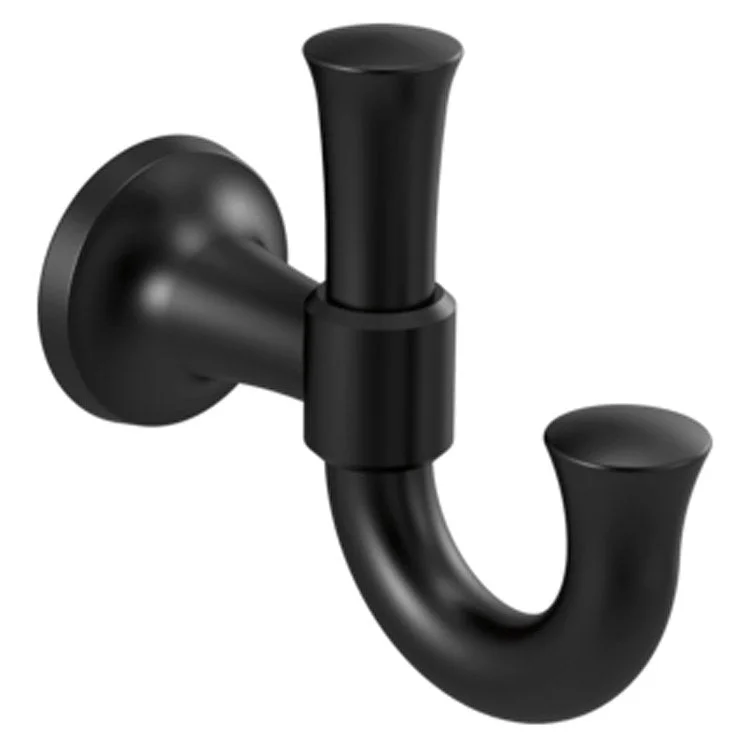 Robe Hook Dorval Single Matte Black 3-3/4 Inch 4-3/8 Inch Wall Mount Metal