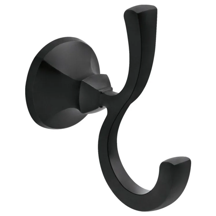 Robe Hook Ashlyn Single Matte Black 5 Inch 4-5/16 Inch Wall Mount Metal