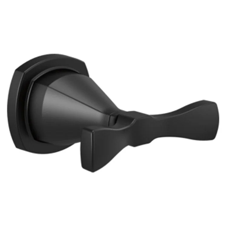 Robe Hook Stryke Double Matte Black 2-1/8 Inch 3-3/8 Inch Wall Mount Metal