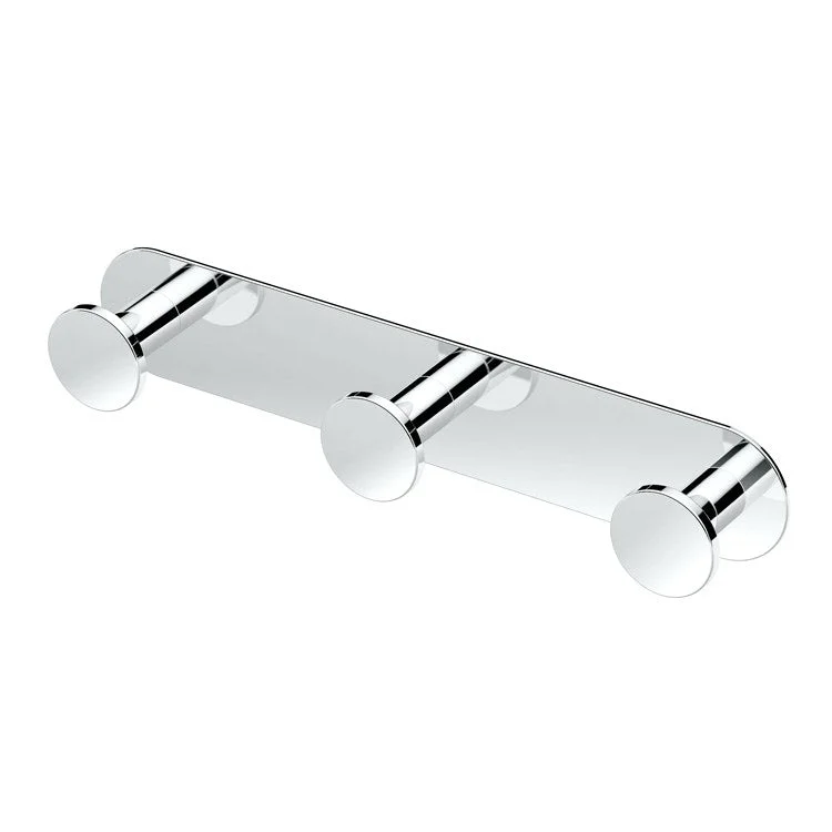 Robe Hook Glam Triple Chrome 2-1/4 Inch 1-16/25 Inch Wall Mount Metal