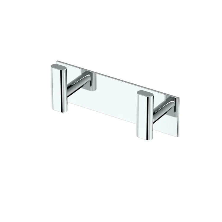 Robe Hook Elevate Double Chrome 2-1/2 Inch 1-1/2 Inch Wall Mount Metal