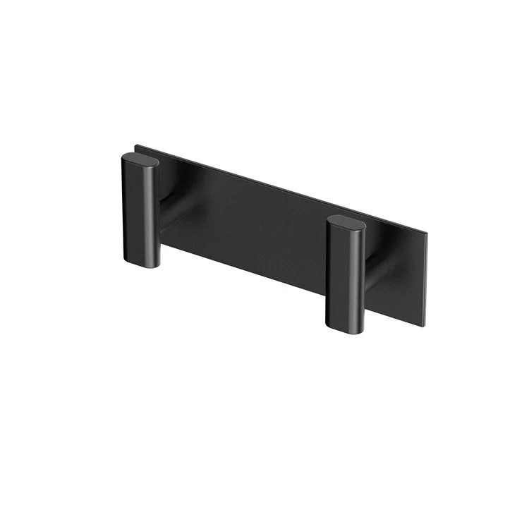 Robe Hook Elevate Double Matte Black 2-1/2 Inch 1-1/2 Inch Wall Mount Metal