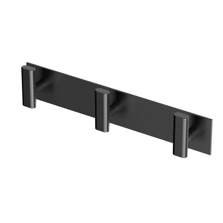 Robe Hook Elevate Triple Matte Black 2-1/4 Inch 1-1/2 Inch Wall Mount Metal