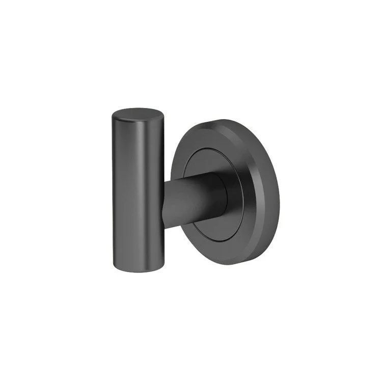 Robe Hook Latitude II Single Matte Black 4 Inch 2-3/25 Inch Wall Mount Metal