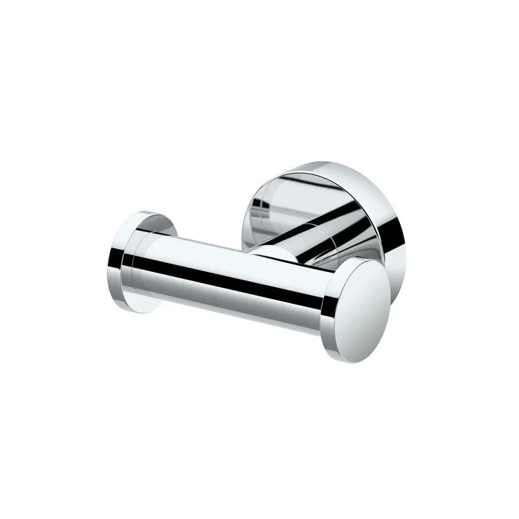 Robe Hook Glam Double Chrome 3-1/2 Inch 2-2/5 Inch Wall Mount Metal