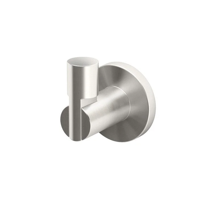 Robe Hook Channel Single Satin Nickel 2-7/8 Inch 2-3/20 Inch Wall Mount Metal