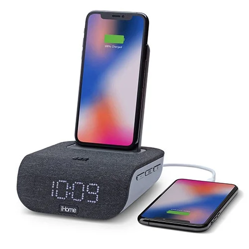 iHome - Timebase Dual Charging Bluetooth Alarm Clock