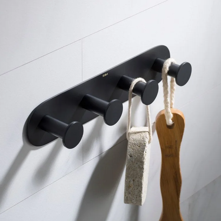 Elie Bathroom Robe and Towel Hook Rack with 4 Hooks