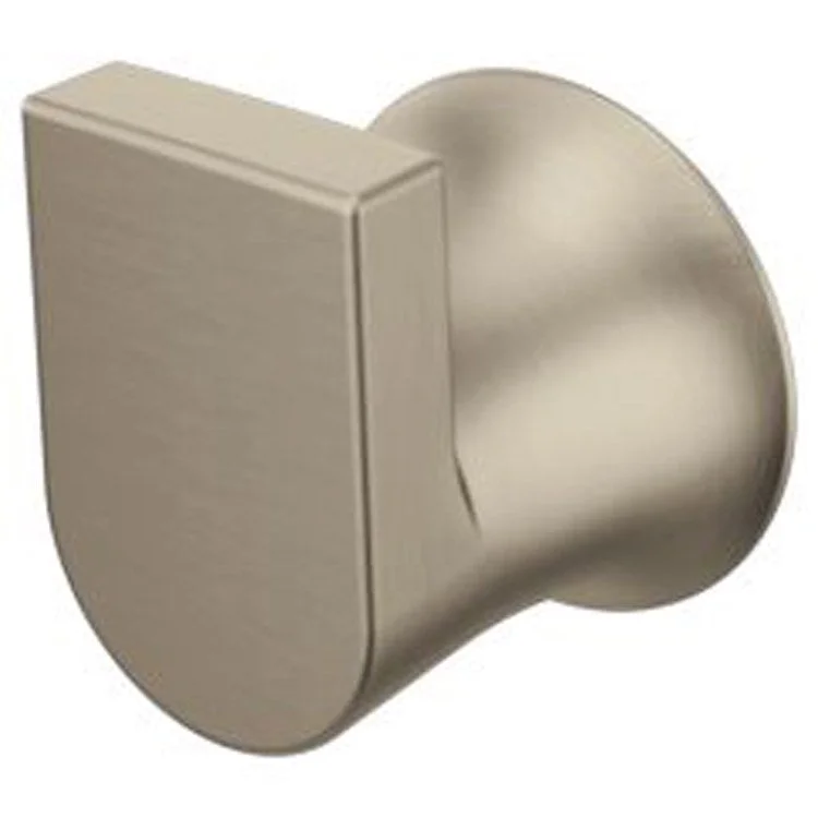 Robe Hook Genta Single Brushed Nickel 2 Inch 1-9/16 Inch Concealed Screw Zinc