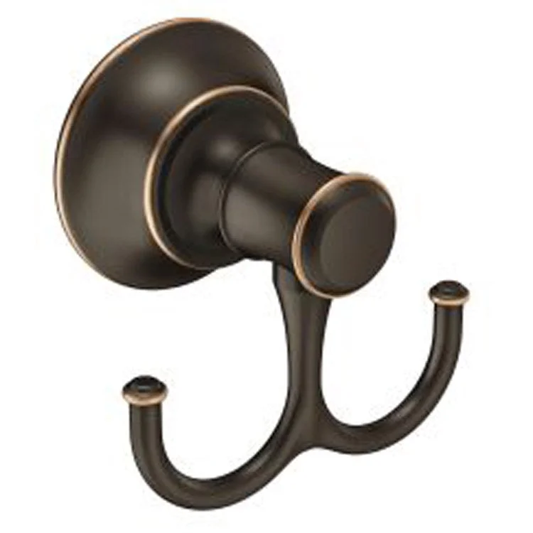 Robe Hook Ashville Double Mediterranean Bronze 3-1/3 Inch 2-7/16 Inch Concealed Screw Zinc