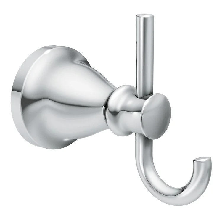 Robe Hook Hilliard Double with Press and Mark Chrome 4-1/8 Inch 4-3/4 Inch Concealed Screw Zinc