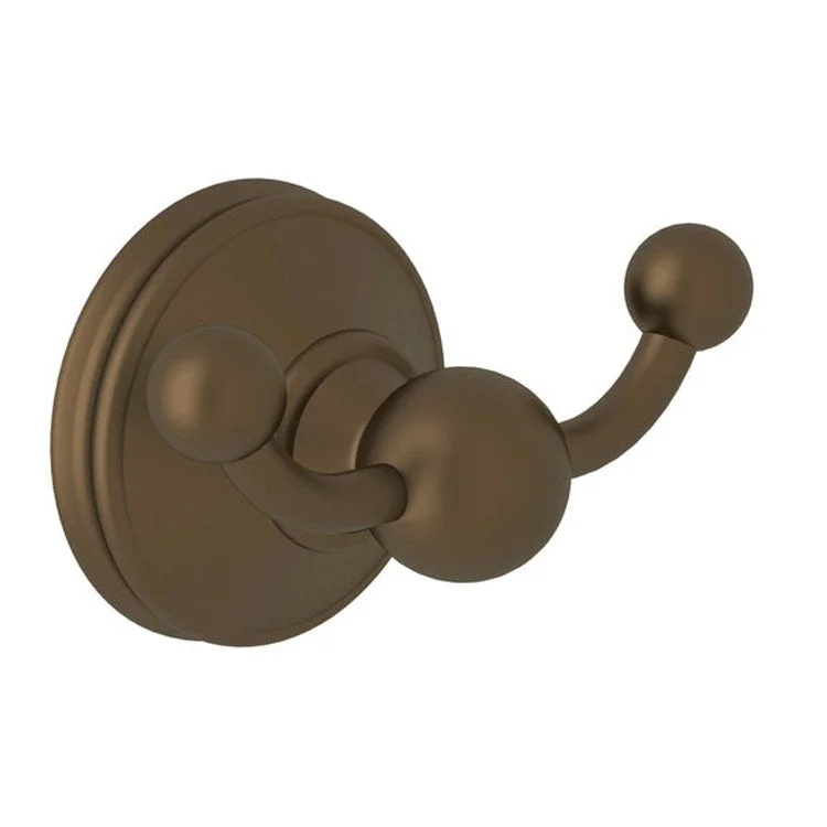 Robe Hook Georgian Era Double English Bronze 2 Inch 1-3/8 Inch Wall Mount Brass