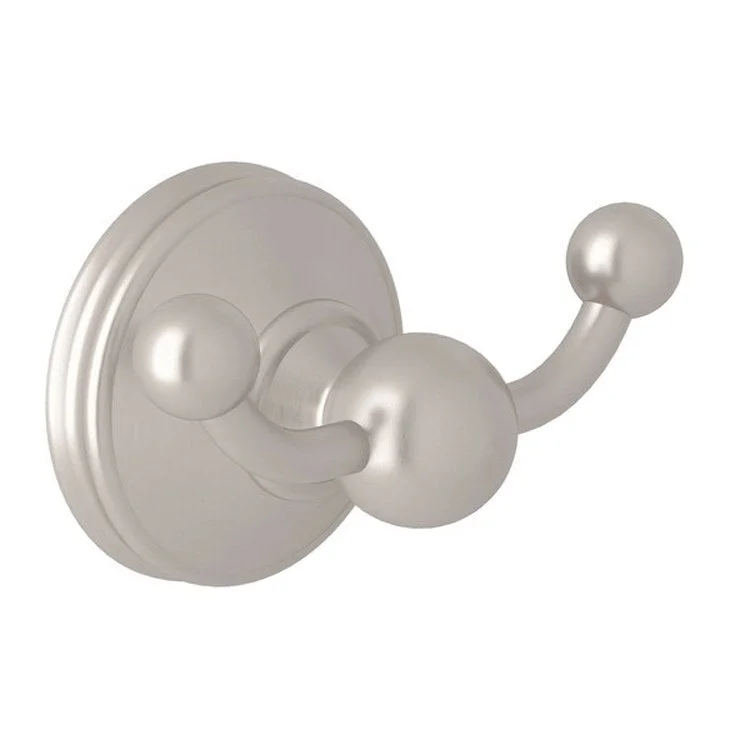 Robe Hook Georgian Era Double Satin Nickel 2 Inch 1-3/8 Inch Wall Mount Brass