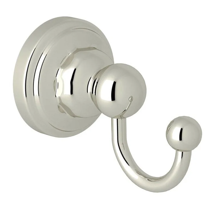 Robe Hook Edwardian Single Polished Nickel 2 Inch 2-3/4 Inch Wall Mount Brass