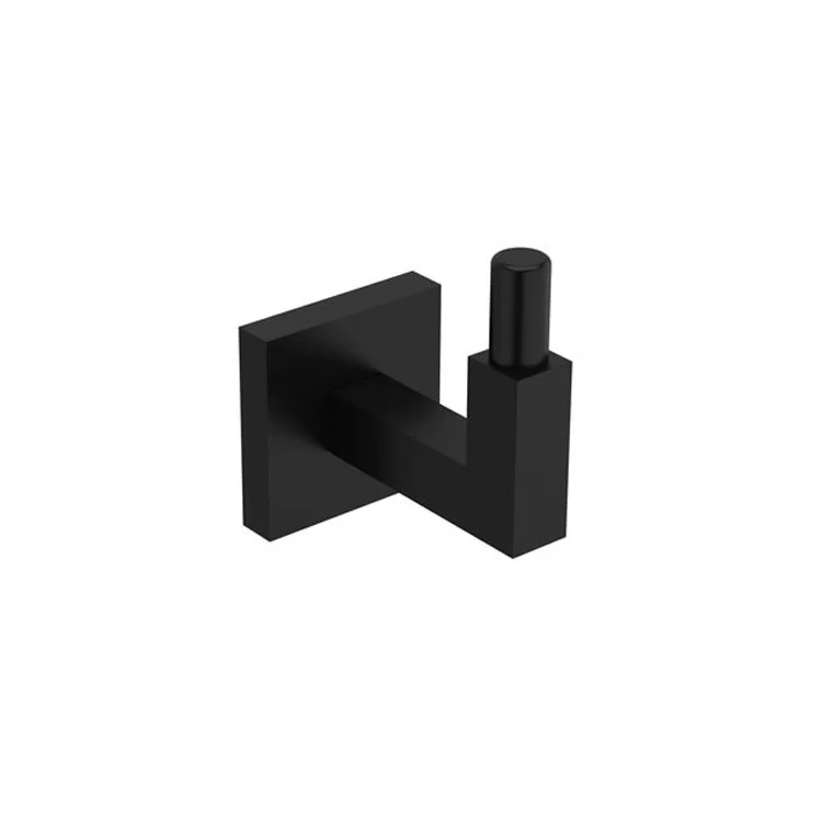 Robe Hook Kubik Black 3-1/8 Inch 2-3/4 Inch Zinc