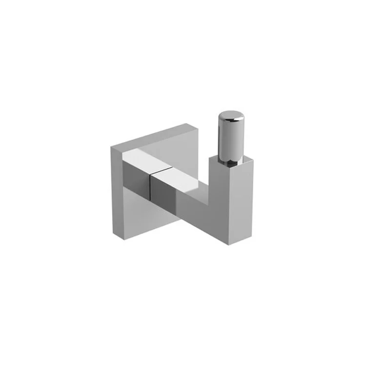 Robe Hook Kubik Chrome 3-1/8 Inch 2-3/4 Inch Zinc