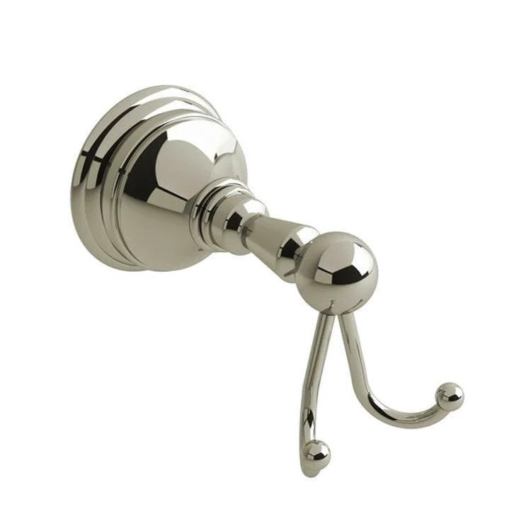 Robe Hook Retro Polished Nickel 3-1/2 Inch 4-7/8 Inch Zinc