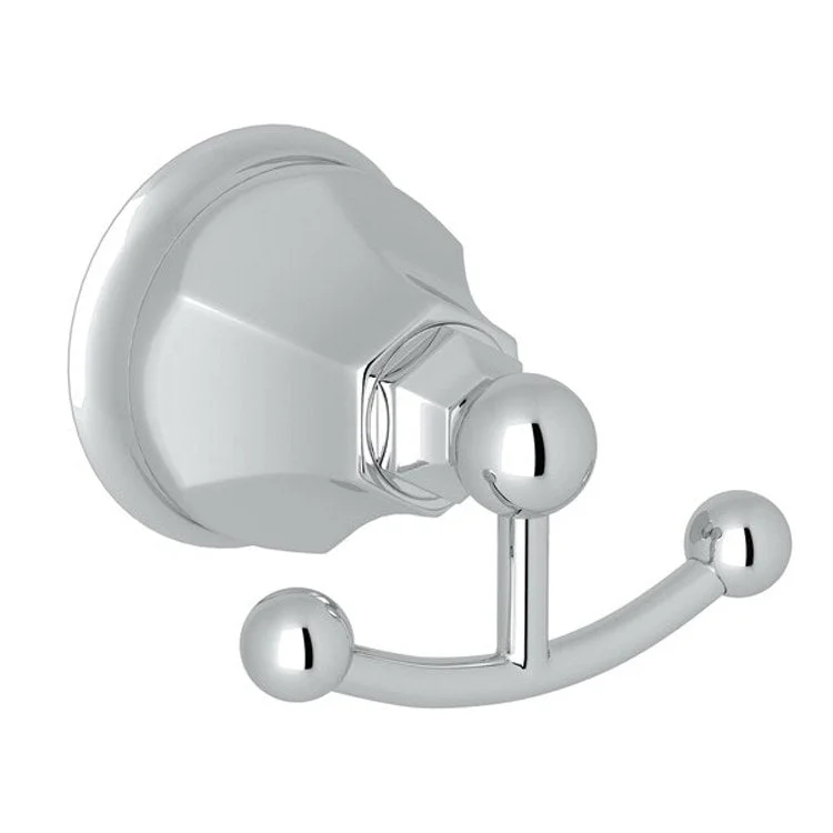 Robe Hook Palladian Double Polished Chrome 2-7/8 Inch Wall Mount Brass