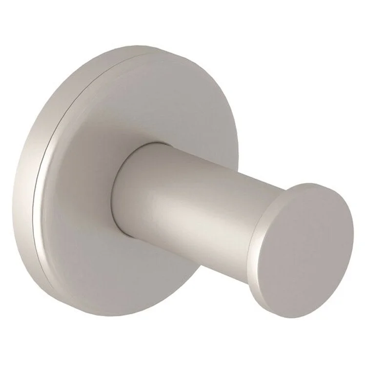 Robe Hook Lombardia Single Satin Nickel 2 Inch 1-31/32 Inch Wall Mount