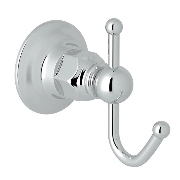 Robe Hook Single Polished Chrome 3-1/2 Inch 4 Inch Wall Mount Metal