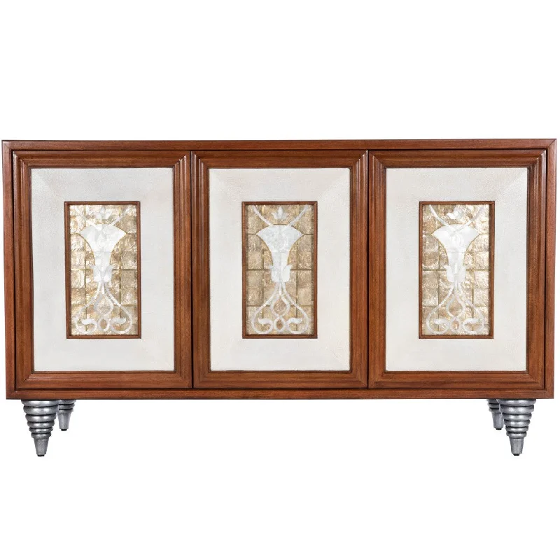 Shelly Leather & Capiz Shell Inlay Sideboard