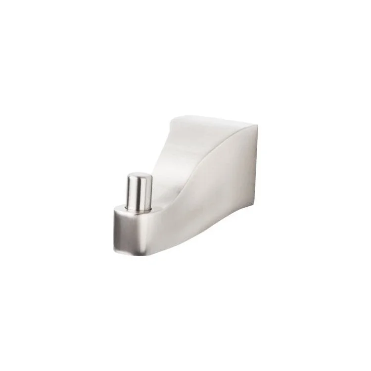 Aqua Single Robe Hook - Brushed Satin Nickel