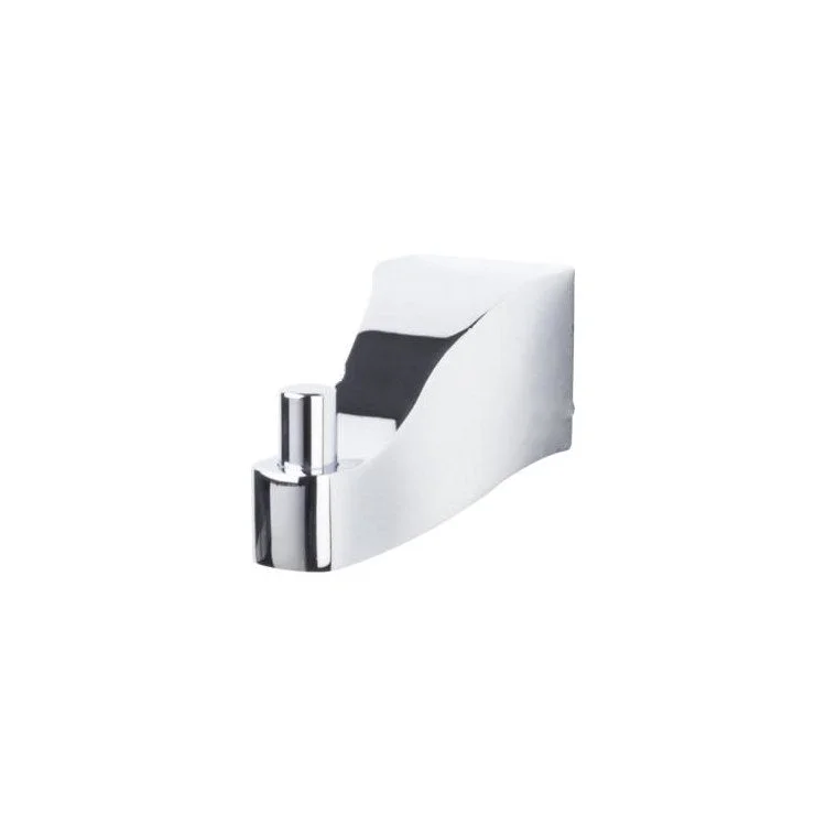 Aqua Single Robe Hook - Polished Chrome