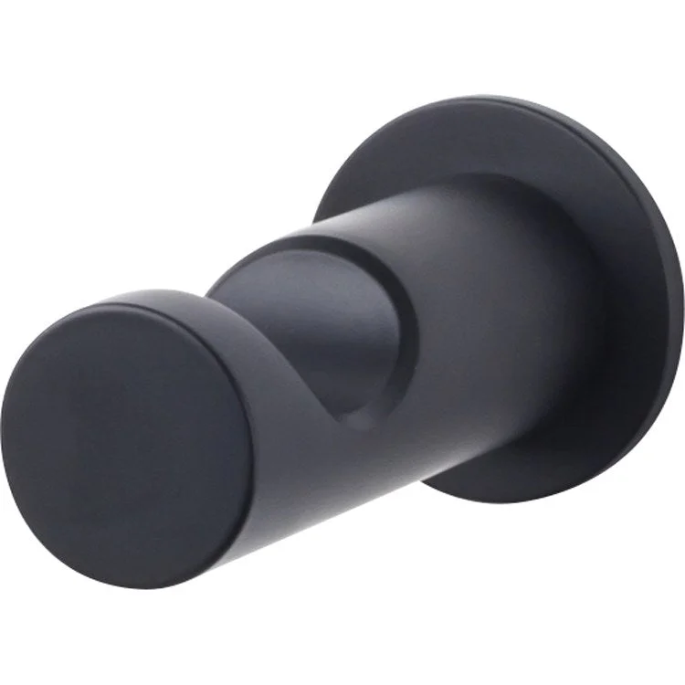 Robe Hook Hopewell Bath Single Flat Black 1-1/2 Inch 2-7/8 Inch Wall Mount Zinc Alloy