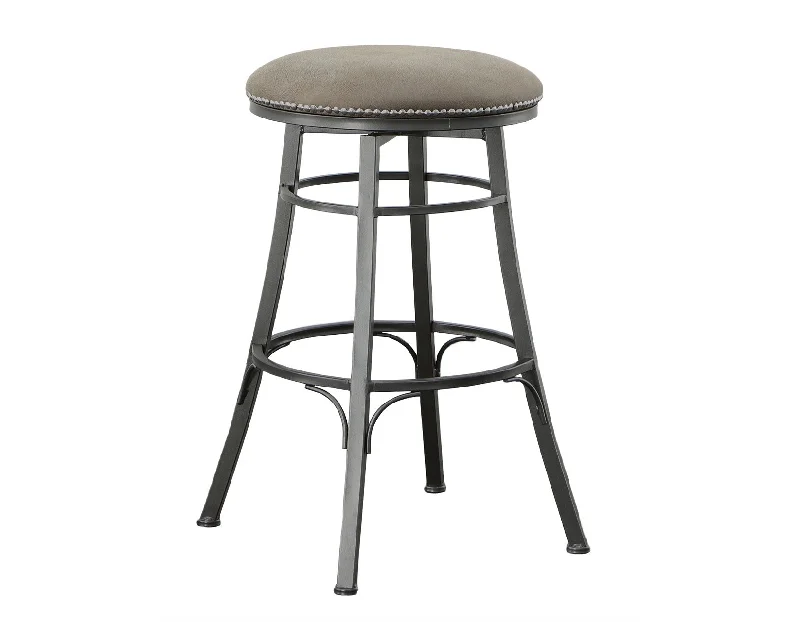 Bali 30″ Backless Bar Stool, Swivel, Gray