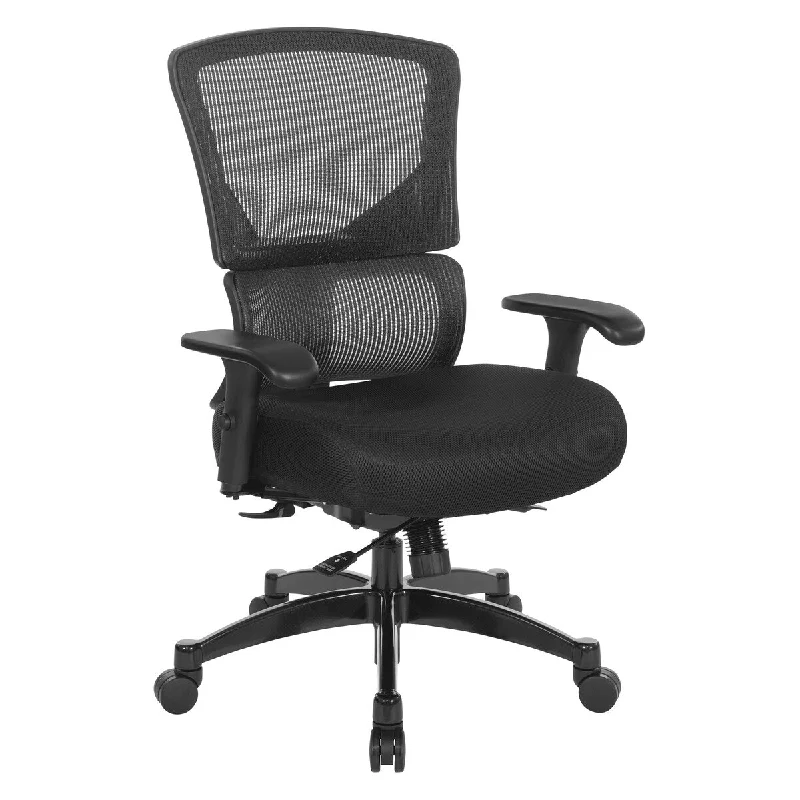 Black Back with Black Mesh Seat