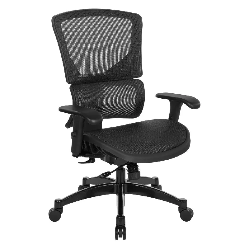 Black Vertical Back with Seat and Aluminum Base