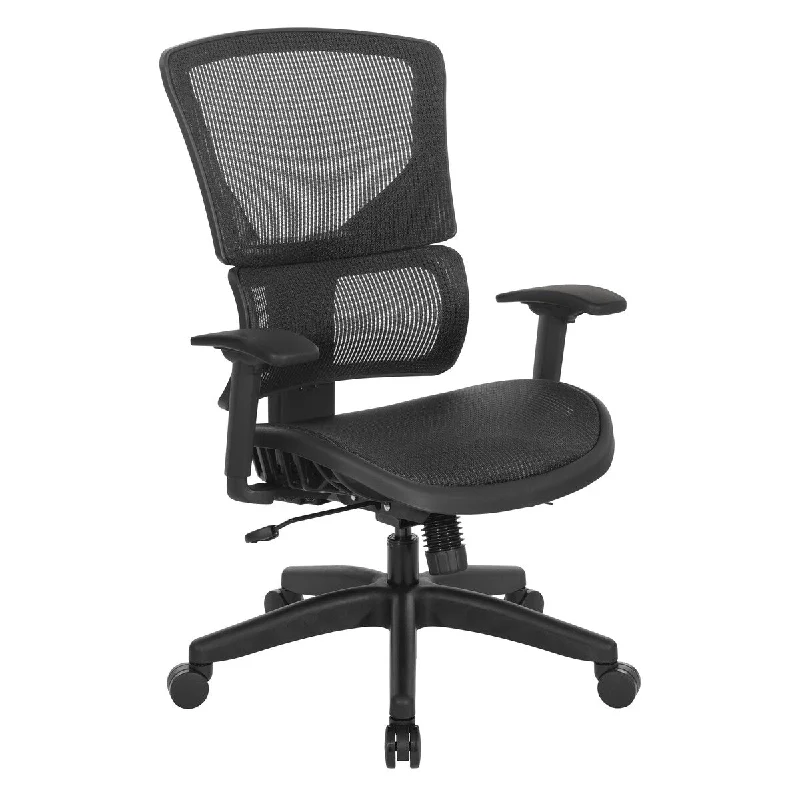 Black Vertical Back with Seat and Nylon Base