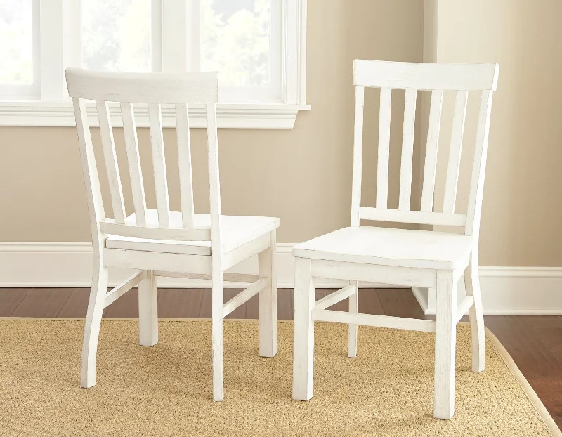 Cayla Side Chair, White, Set of 2